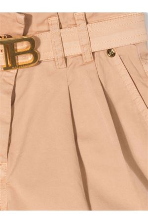 Shorts in cotone beige BALMAIN PARIS KIDS | 6Q6289G0044K116